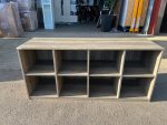 Open Shelves Bookcase Cupboard Low Height, 8-Cube Wooden Office Storage - 160cm - Image 9