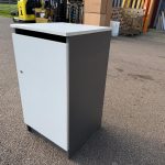 Lockable Confidential Waste Cabinet White Office Paper Disposal - UK Delivery