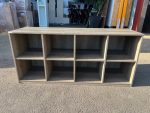 Open Shelves Bookcase Cupboard Low Height, 8-Cube Wooden Office Storage - 160cm - Image 10