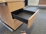 Wooden Desk With Steel Drawer