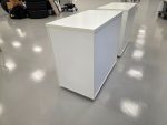 2 Door Storage Cupboard White Lockable Adjustable Shelf Office Cabinet - Image 3