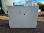 Storage Cupboard White Lockable Cabinet with Adjustable Shelf - UK Delivery