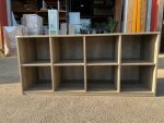 Open Shelves Bookcase Cupboard Low Height, 8-Cube Wooden Office Storage - 160cm - Image 20