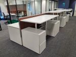 Electric Double Desk Height Adjustable 4 Person Workstation - 2 Office Desks - Image 10