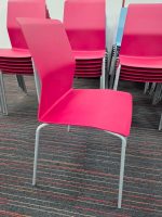 Kinnarps Stackable Visitor Chairs, Red Plastic Shell and Steel Frame - Set of 18 - Image 5