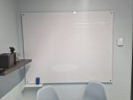 Magnetic Glass Whiteboard Dry Erase Board 150×120cm Wall Mounted Frameless