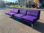 Orangebox Modern Lounge Sofa - Upholstered 4 Person Reception Purple Seat - Image 3
