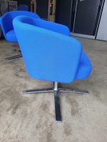 Orangebox Swivel Blue Chairs, Chrome Base - Set of 2 Reception / Living Room - Image 3