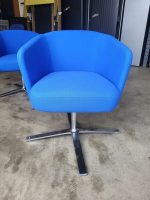 Orangebox Swivel Blue Chairs, Chrome Base - Set of 2 Reception / Living Room - Image 4