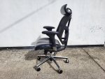 Used High Back Mesh Office Chair With Adjustable Headrest Ergonomic Task Seating - Image 2