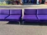 Orangebox Modern Lounge Sofa - Upholstered 4 Person Reception Purple Seat - Image 4