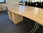 Office Wood Desk with Cable Management, Left Hand + Mobile Lockable Pedestal - Image 15