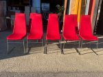 Allermuir High Back Chair  - Set of 14 Stacking Upholstered Meeting Red Seats