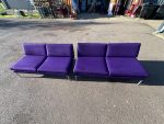 Orangebox Modern Lounge Sofa - Upholstered 4 Person Reception Purple Seat - Image 5