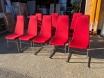 Allermuir High Back Chair  - Set of 14 Stacking Upholstered Meeting Red Seats - Image 4