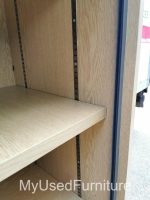 Office Wooden Storage Cupboard Sliding Shutter Door Tambour Cabinet - Grey - Image 13