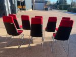 Allermuir High Back Chair  - Set of 14 Stacking Upholstered Meeting Red Seats - Image 10