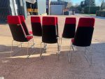 Allermuir High Back Chair  - Set of 14 Stacking Upholstered Meeting Red Seats - Image 11