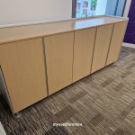 Bene Wooden Storage Cupboard 5 Doors Lockable 200cm Wide - Premium AL series