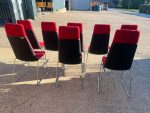Allermuir High Back Chair  - Set of 14 Stacking Upholstered Meeting Red Seats - Image 12