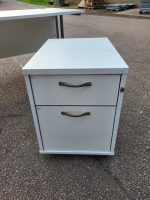 Office Wood Desk with Cable Ports 160cm + Free Lockable Mobile 2 Drawer Pedestal - Image 11