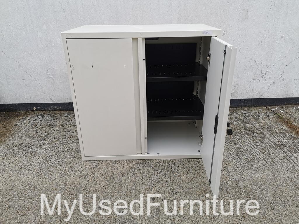57-2549 White Storage Office Cupboard Lockable Office Cupboard Adjustable Shelves - Image 1