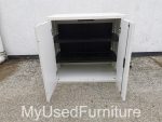 White Storage Office Cupboard Lockable Office Cupboard Adjustable Shelves - Image 3