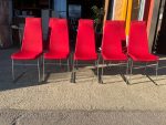 Allermuir High Back Chair  - Set of 14 Stacking Upholstered Meeting Red Seats - Image 20