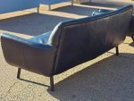 Black Leather Office Sofa Living Room / Reception Modern 3-Person Seat - Image 14