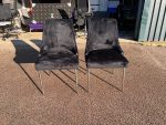 Dunelm Black Dining Chairs - Set of 2 Modern / Contemporary Upholstered Seats