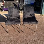 Dunelm Black Dining Chairs - Set of 2 Modern / Contemporary Upholstered Seats