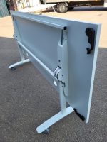 Flip Top Folding Table on Wheels – White Mobile Desk 200cm - Office Workstation - Image 2