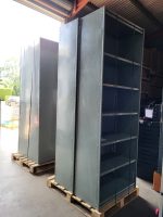 Metal Shelving Storage Unit - Garage Vintage Mid Century Modern Metal Bookshelf - Image 3