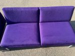 Orangebox Modern Lounge Sofa - Upholstered 4 Person Reception Purple Seat - Image 8
