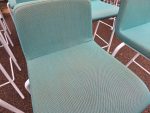 Steelcase High Stools Bar Chairs Teal Upholstery White Metal Frame - Set of 12 - Image 12