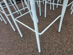 Steelcase High Stools Bar Chairs Teal Upholstery White Metal Frame - Set of 12 - Image 13