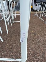 Steelcase High Stools Bar Chairs Teal Upholstery White Metal Frame - Set of 12 - Image 16