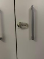 Narbutas Shelves Cabinet Cupboard White Free Standing Tall Lockable Storage Unit - Image 7