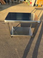 Kitchen Work Preparation Table Stainless Steel with Lower Shelf - 100 x 60 - Image 2