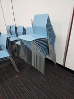 Kinnarps Stackable Visitor Chairs Sky Blue Plastic Shell Steel Frame - Set of 47 - Image 2