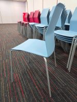 Kinnarps Stackable Visitor Chairs Sky Blue Plastic Shell Steel Frame - Set of 47 - Image 7
