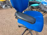 Humanscale Freedom Office Chair High Ergonomic Upholstered Seat - Royal Blue - Image 3