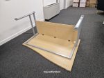 Used Beech Office Desk 140cm with Drawers Left-Hand Wave & Lockable Pedestal - Image 6