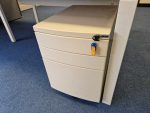 Office Bench Desk + Screens + Lockable Mobile Pedestal Cabinets 160cm per person - Image 7