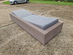 Manutti Aspen Outdoor Sun Lounger – Old Grey Wicker w/ Cushions Used Recliner - Image 2