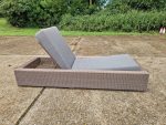Manutti Aspen Outdoor Sun Lounger – Old Grey Wicker w/ Cushions Used Recliner - Image 16