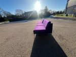 Orangebox Modern Lounge Sofa - Upholstered 4 Person Reception Purple Seat - Image 12