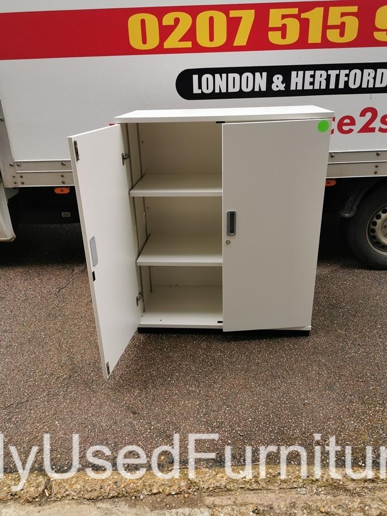 57-3117 Senator Storage Office Cupboard Lockable Cabinet - 2 Doors DELIVERY IN PERSON - Image 1