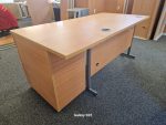 Used Office Desk With Matching Cabinet – 🚚  Fast UK Delivery 🚚 - Image 3