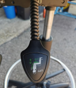 Used Draughtsman Blue Chair Height Adjustable Office High Stool with Foot Ring - Image 15